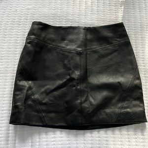 H&M Divided Black Leather Mini Skirt
